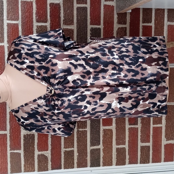 Dana Buchman leopard print top extra large - Picture 1 of 12
